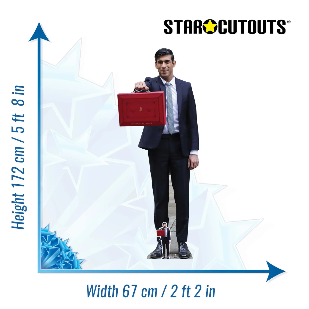 CS833 Rishi Sunak 'Chancellor' (British Politician) Lifesize + Mini Cardboard Cutout Standee Size