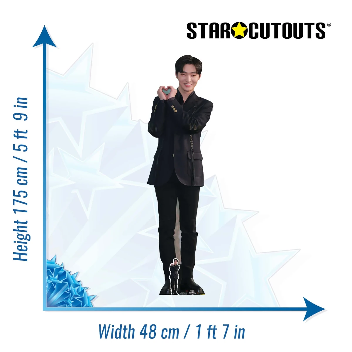 CS840 Yoon Ji-sung (South Korean Singer) Lifesize + Mini Cardboard Cutout Standee Size