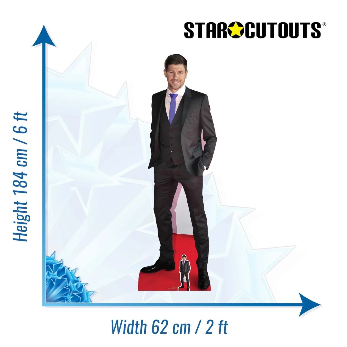 CS899 Steven Gerrard 'Suit' (English Football Manager) Lifesize + Mini Cardboard Cutout Standee Size