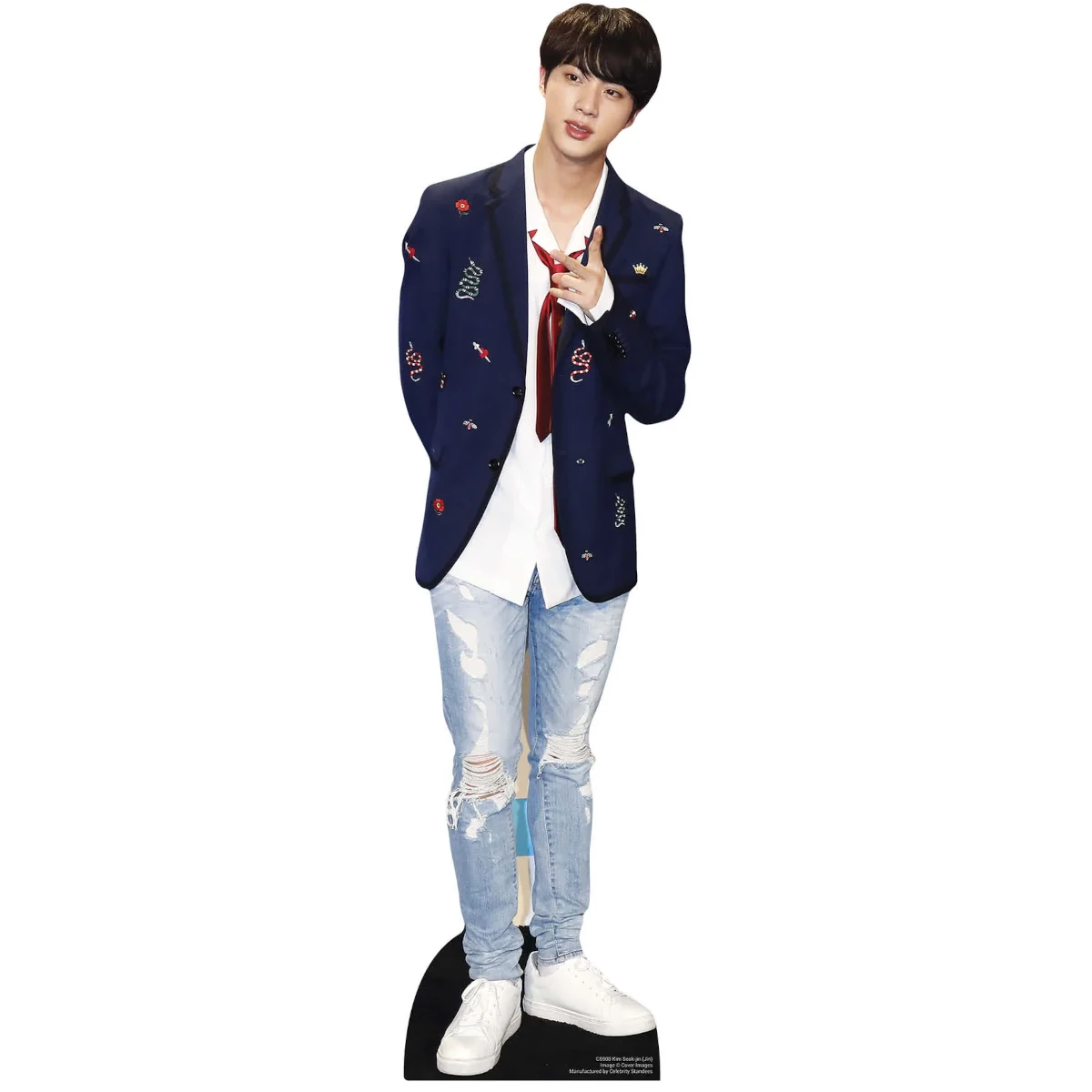 CS900 Jin 'Blue Blazer' (BTS Bangtan Boys) Mini Cardboard Cutout Standee Front