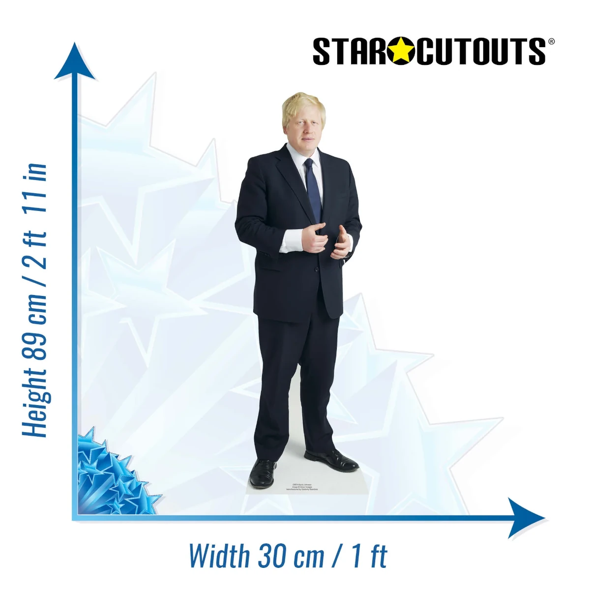 CS916 Boris Johnson (British Politician) Mini Cardboard Cutout Standee Size