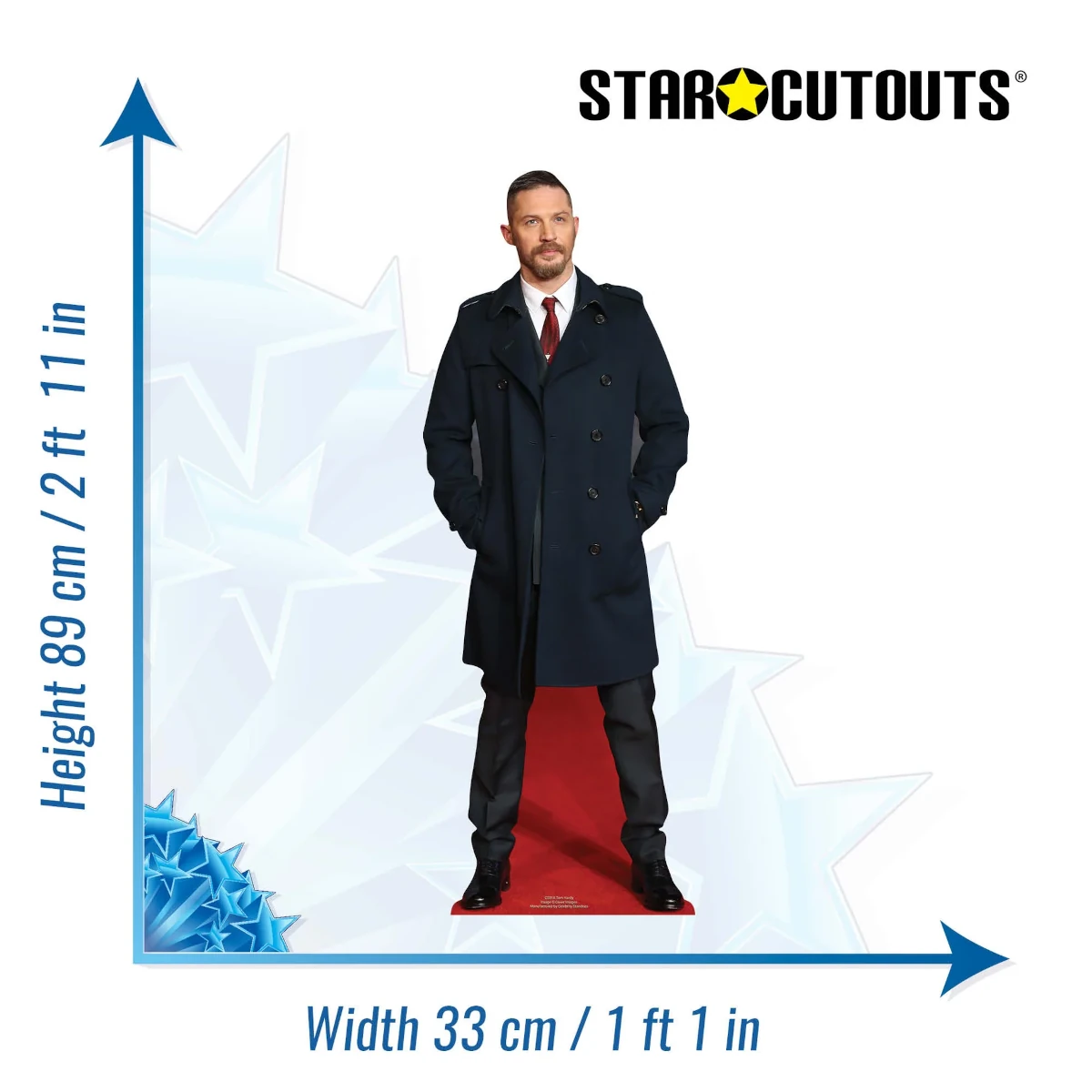 CS918 Tom Hardy 'Long Coat' (English Actor) Mini Cardboard Cutout Standee Size