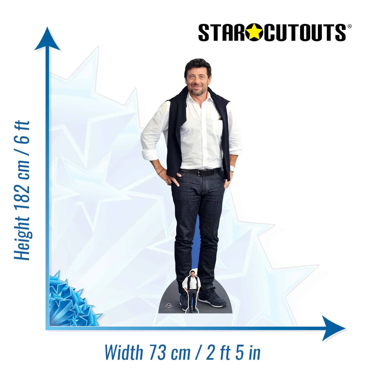 CS921 Patrick Bruel 'Casual' (French SingerSongwriter) Lifesize + Mini Cardboard Cutout Standee Size