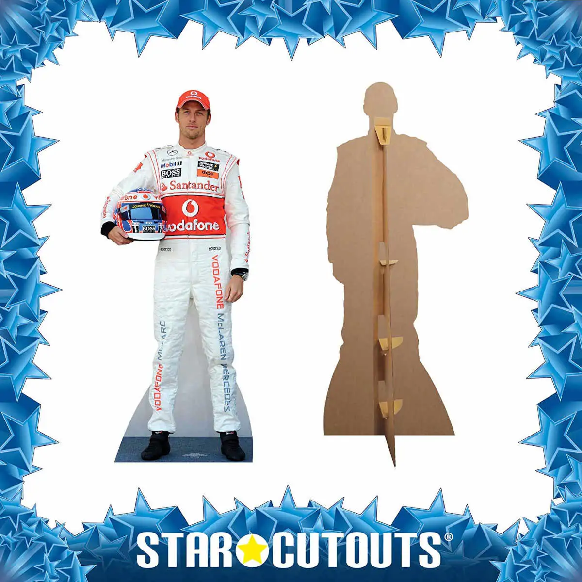 CS429 Jenson Button F1 Racing Driver Lifesize Cardboard Cutout Standee 3