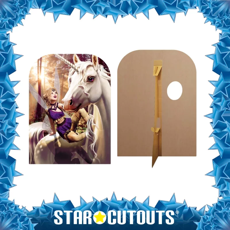 SC1081 Unicorn & Fairy Fantasy Land Child Size Stand-In Cardboard Cutout Standee Frame