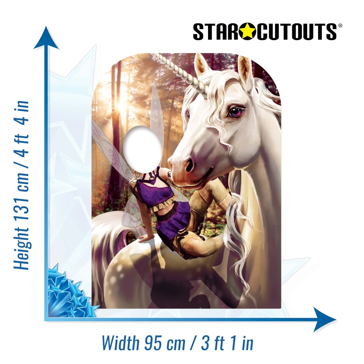 SC1081 Unicorn & Fairy Fantasy Land Child Size Stand-In Cardboard Cutout Standee Size