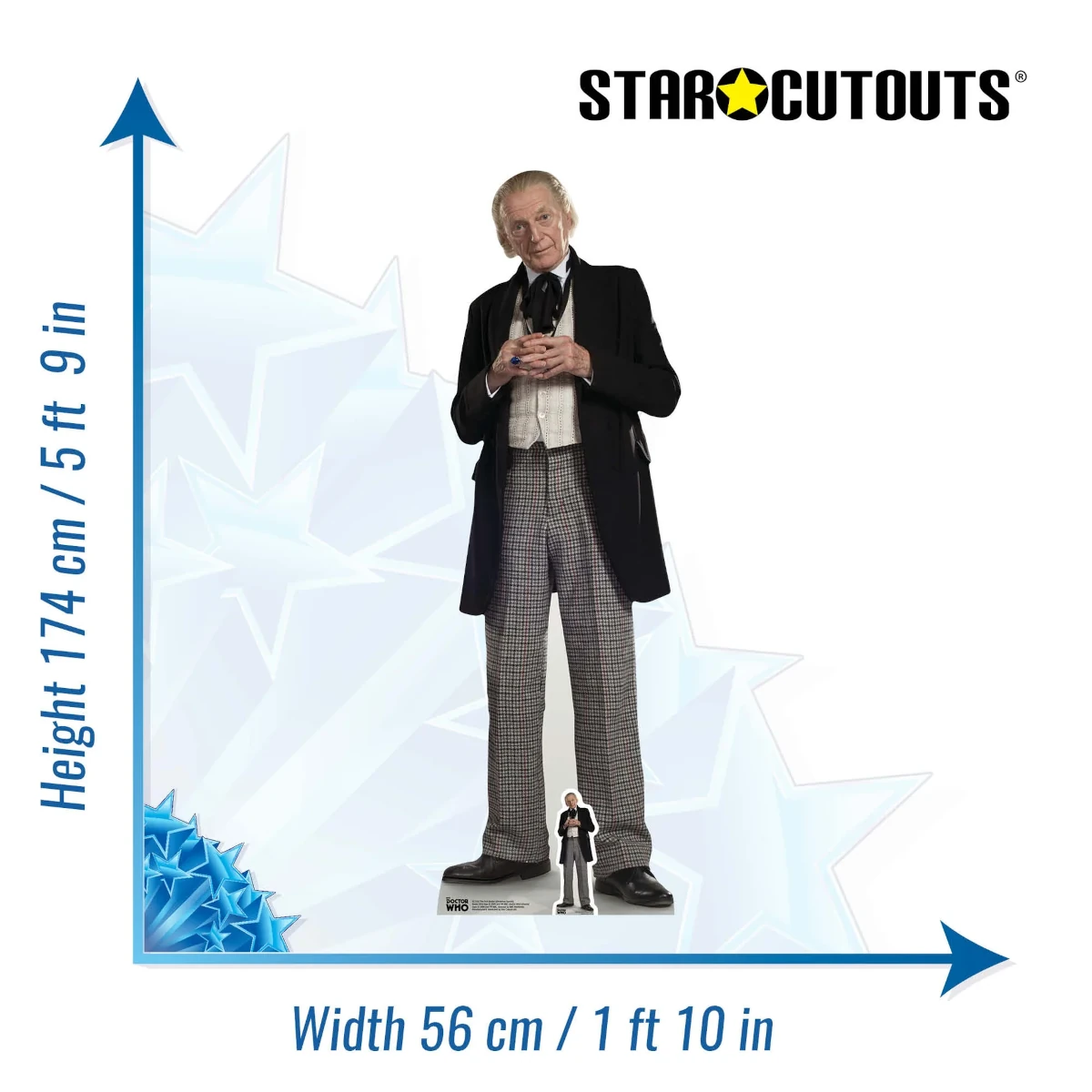 SC1116 First Doctor 'David Bradley' (Doctor Who) Official Lifesize + Mini Cardboard Cutout Standee Size