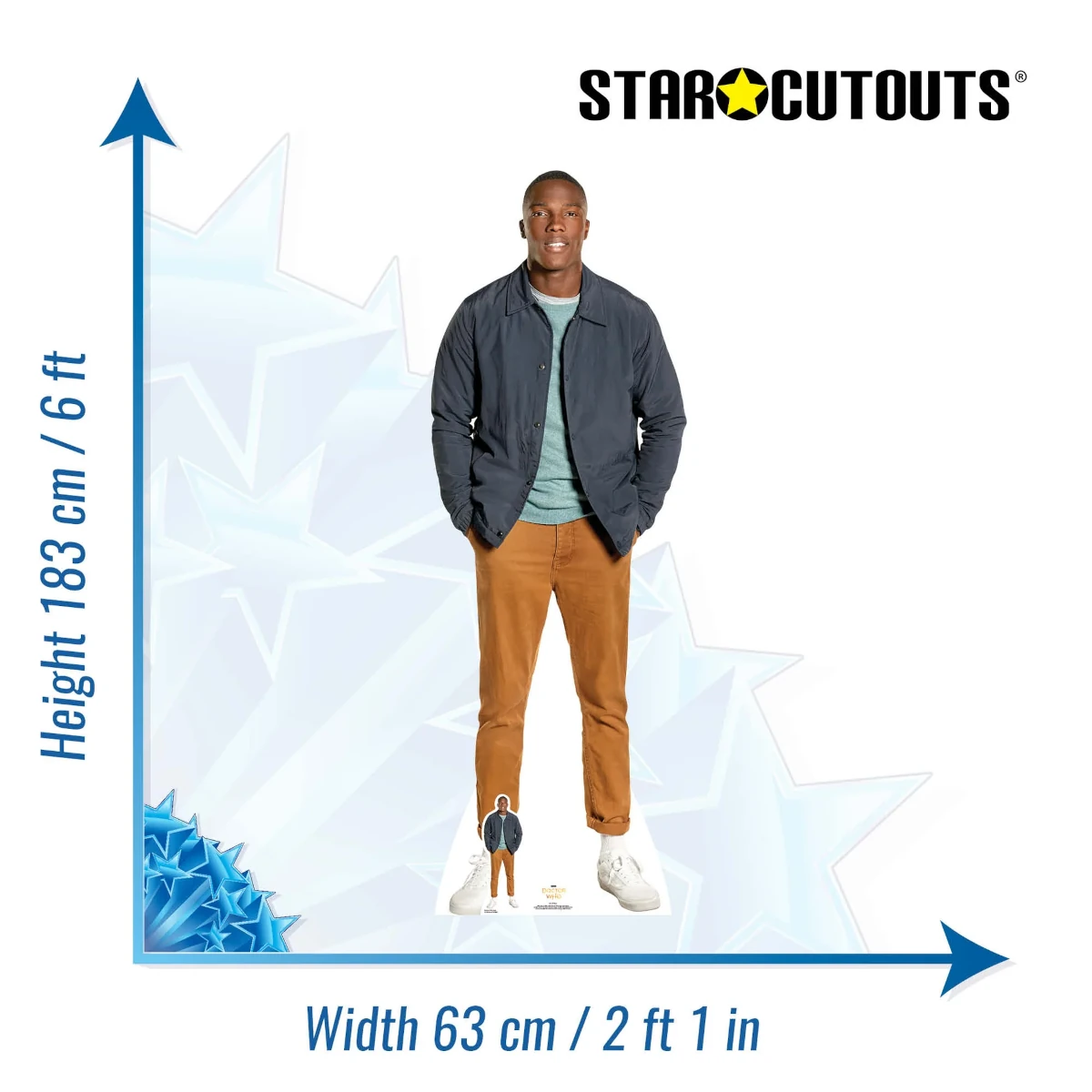SC1199 Ryan Sinclair 'Tosin Cole' (Doctor Who) Official Lifesize + Mini Cardboard Cutout Standee Size