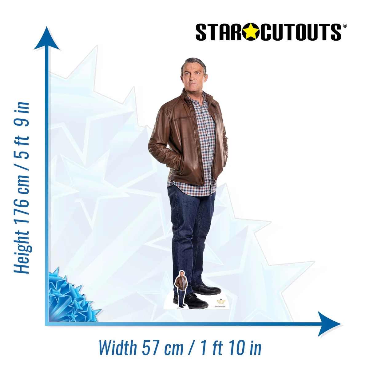 SC1200 Graham O'Brien 'Bradley Walsh' (Doctor Who) Official Lifesize + Mini Cardboard Cutout Standee Size