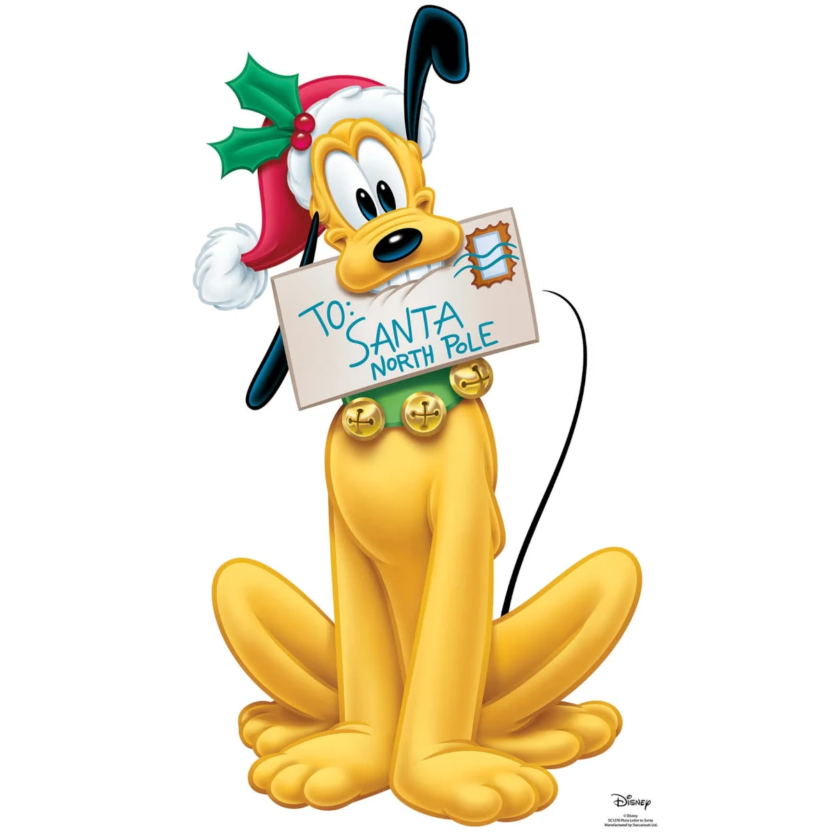 SC1270 Pluto ‘Christmas Letter’ (Disney) Official Mini Cardboard Cutout Standee Front