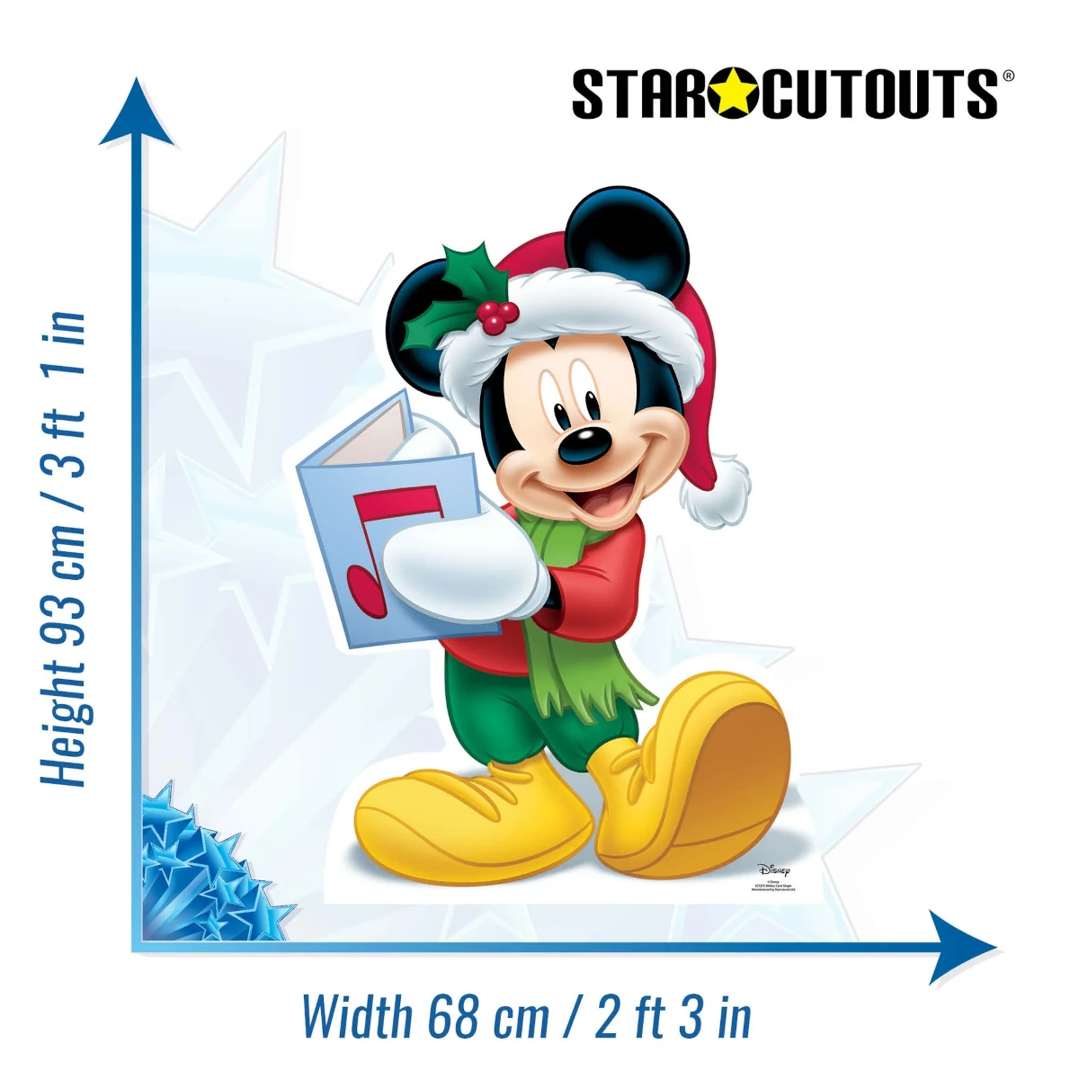 SC1272 Mickey Mouse ‘Christmas Carol’ (Disney) Mini Cardboard Cutout Standee Size