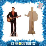 SC241 Elvis Presley 'Red Shirt & Guitar' (American Singer) Official Lifesize + Mini Cardboard Cutout Standee Frame