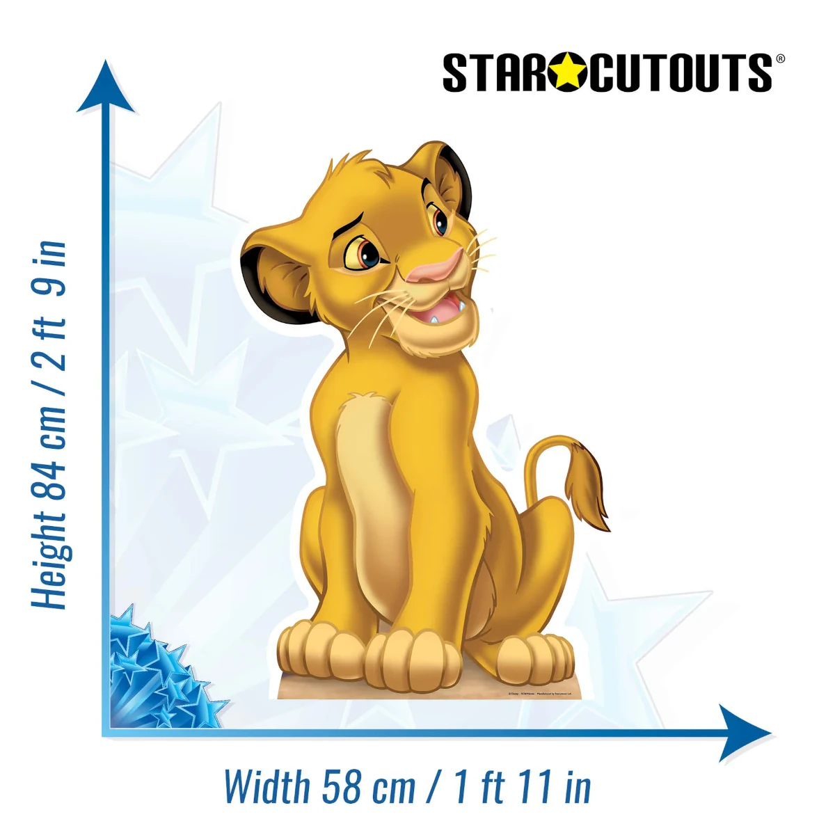 SC409 Simba (Disney Classics The Lion King) Official Mini Cardboard Cutout Standee Size