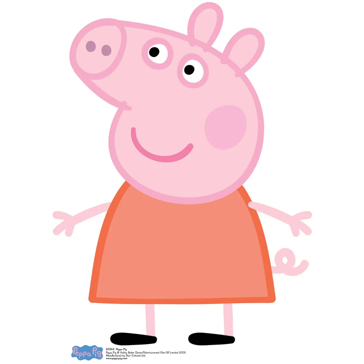 SC543 Peppa Pig Official Mini Cardboard Cutout Standee Front
