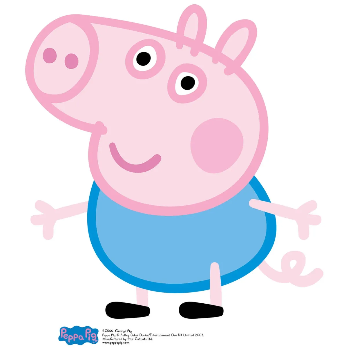 SC544 George Pig (Peppa Pig) Official Mini Cardboard Cutout Standee Front