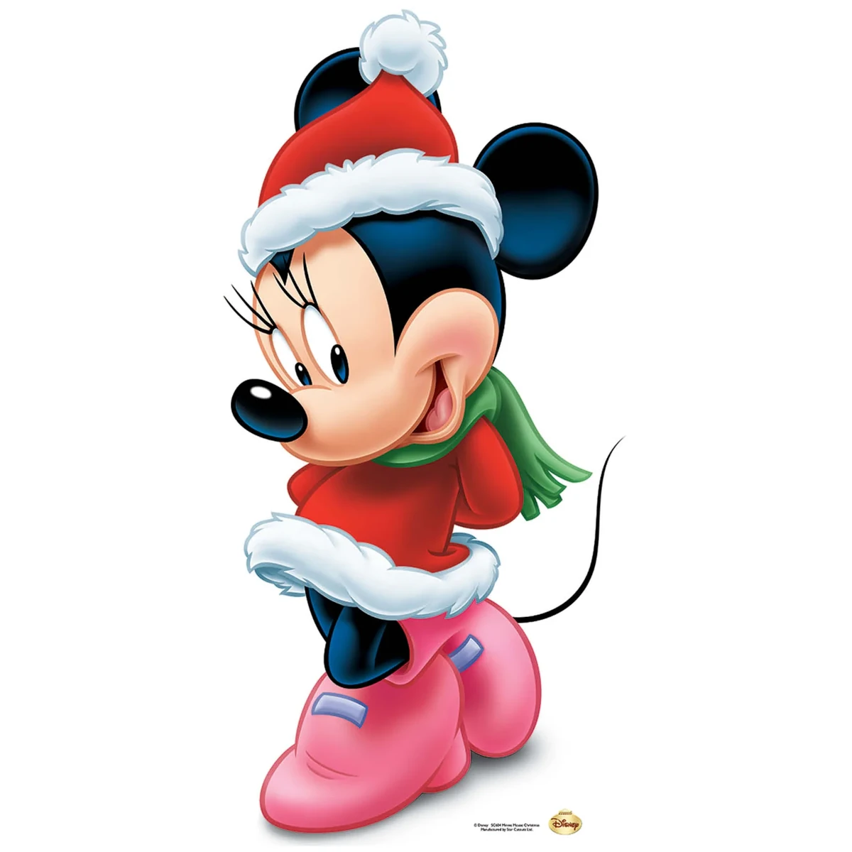 SC604 Minnie Mouse ‘Christmas Costume’ (Disney) Mini Cardboard Cutout Standee Front