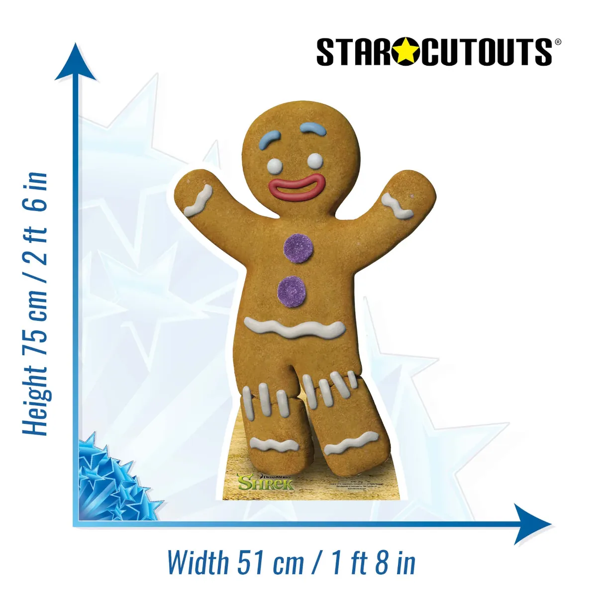 SC787 Gingy 'The Gingerbread Man' (DreamWorks Animation Shrek) Mini Cardboard Cutout Standee Size