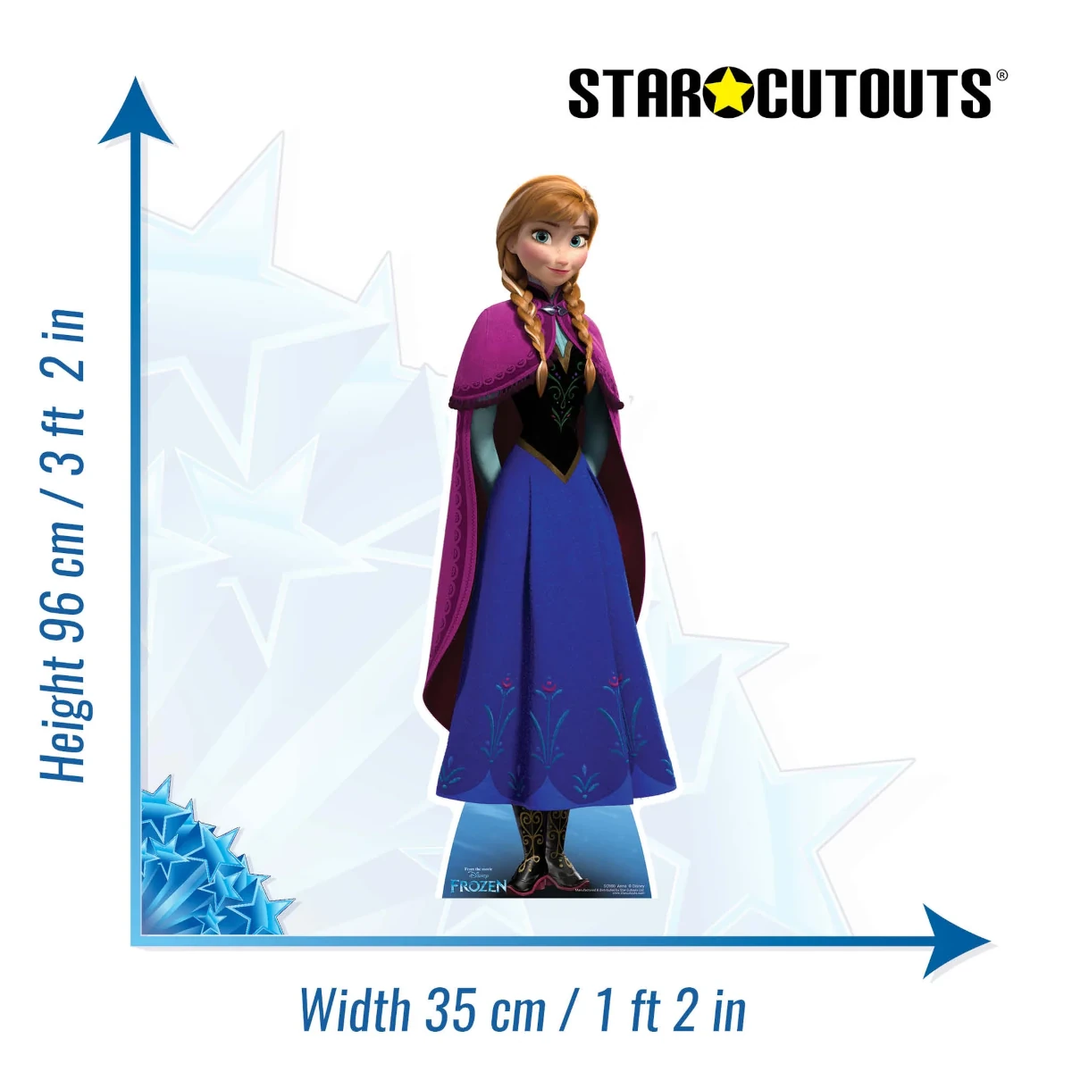 SC900 Anna (Disney Frozen) Official Mini Cardboard Cutout Standee Size