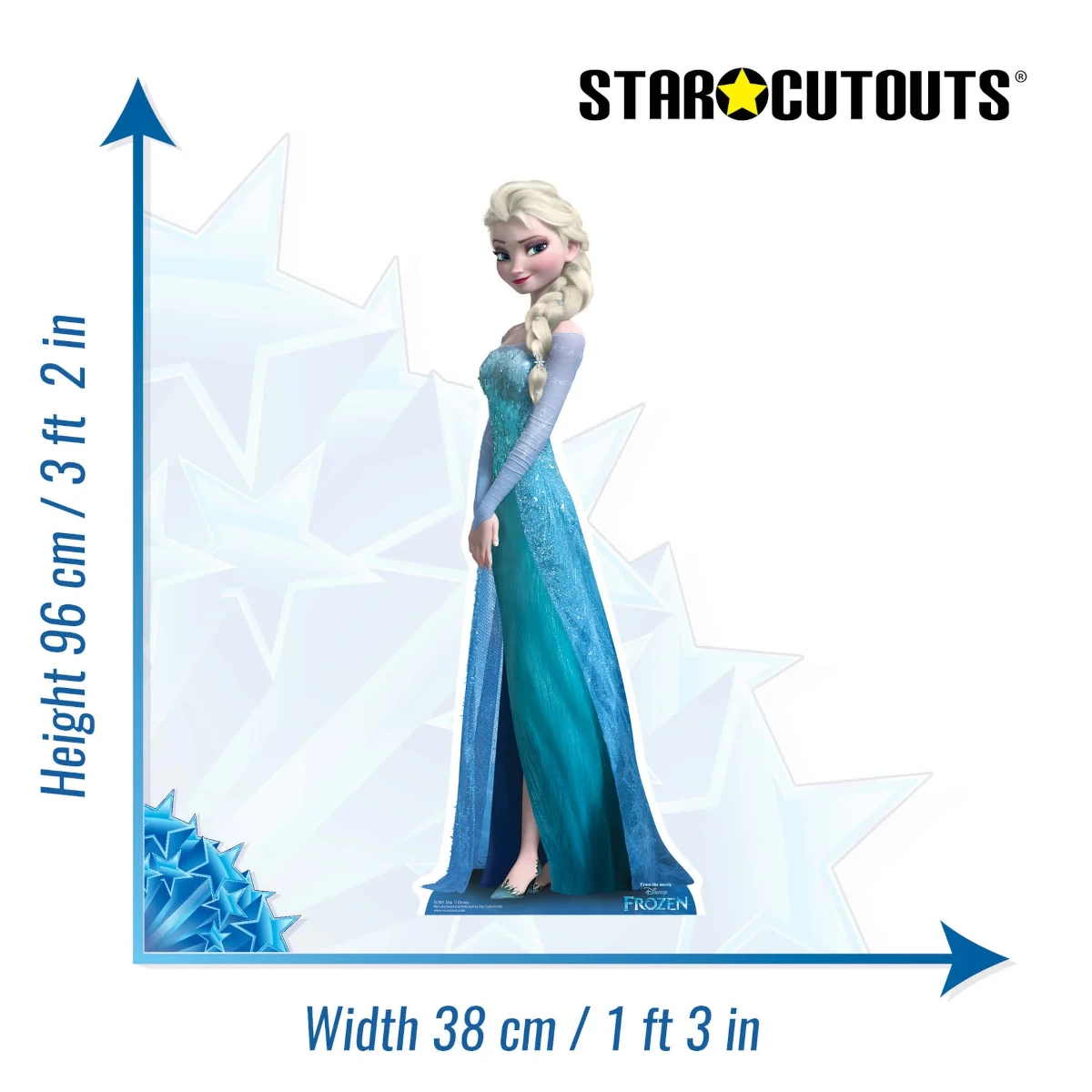 SC901 Elsa (Disney Frozen) Official Mini Cardboard Cutout Standee Size