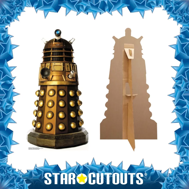 SC916 Gold Dalek Caan (Doctor Who) Official Mini Cardboard Cutout Standee Frame