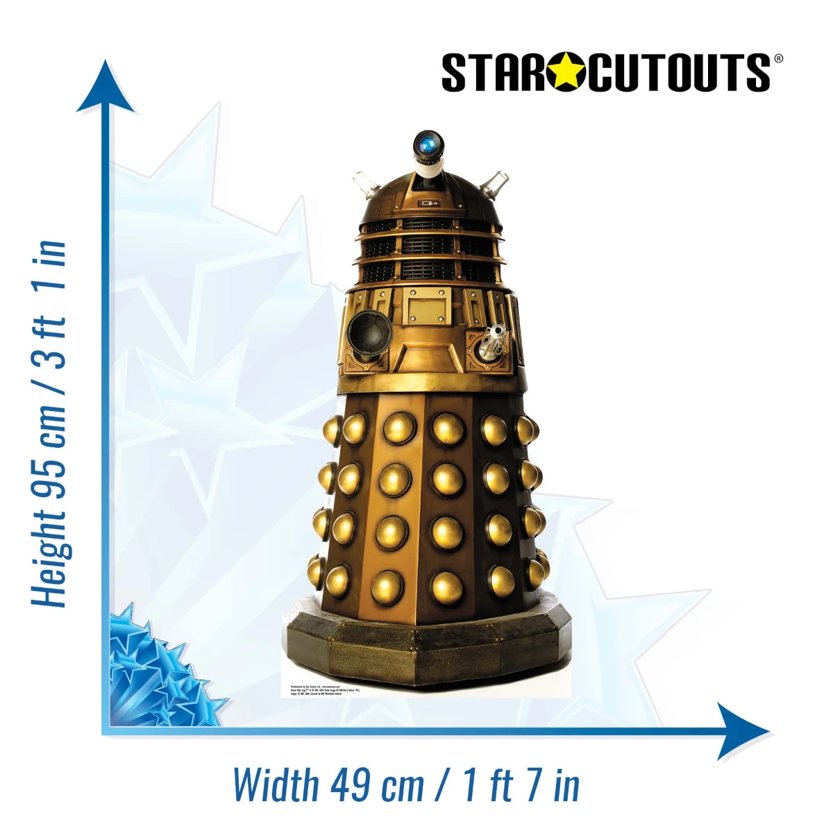 SC916 Gold Dalek Caan (Doctor Who) Official Mini Cardboard Cutout Standee Size