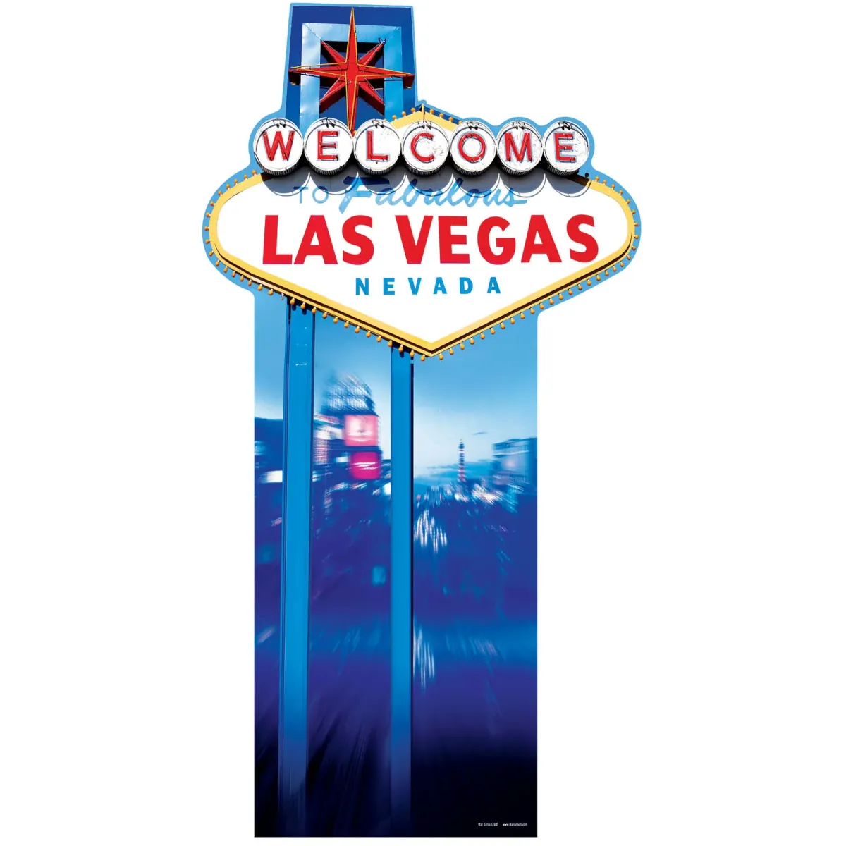 SC017 Las Vegas Sign Large Cardboard Cutout Standee Front