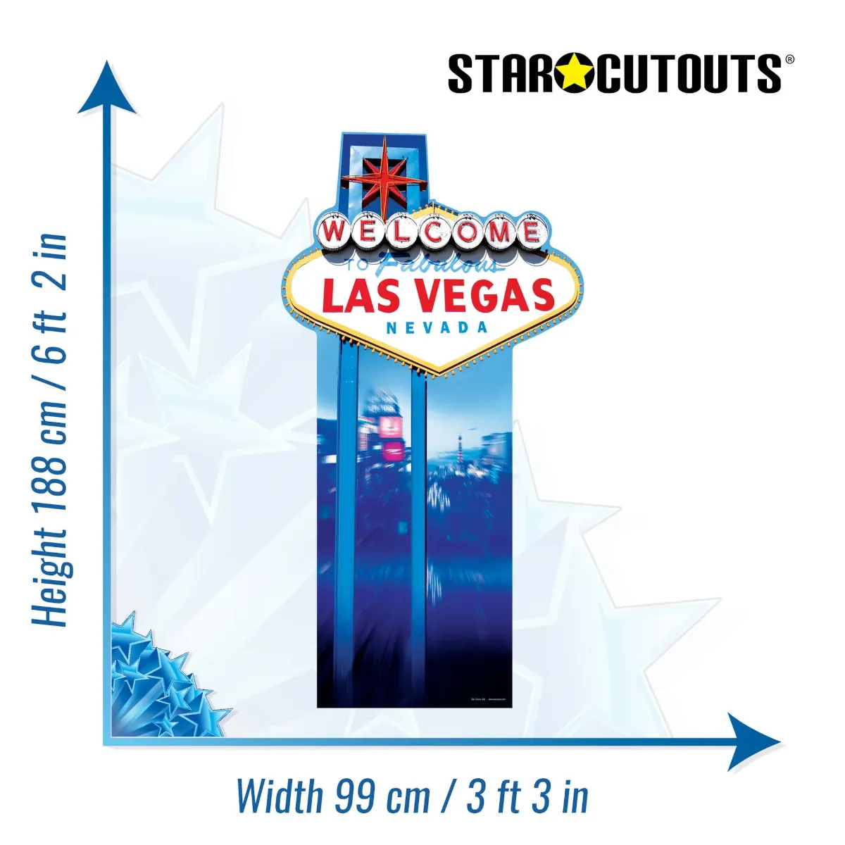 SC017 Las Vegas Sign Large Cardboard Cutout Standee Size