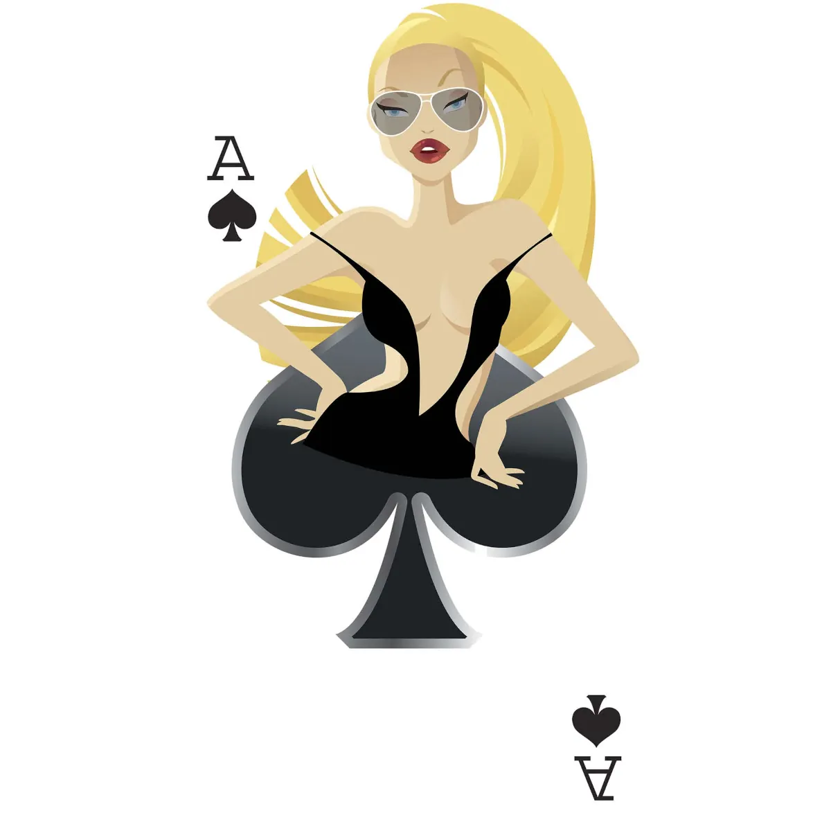 SC018 Ace of Spades 'Babe' Playing Card Large Cardboard Cutout Standee Front