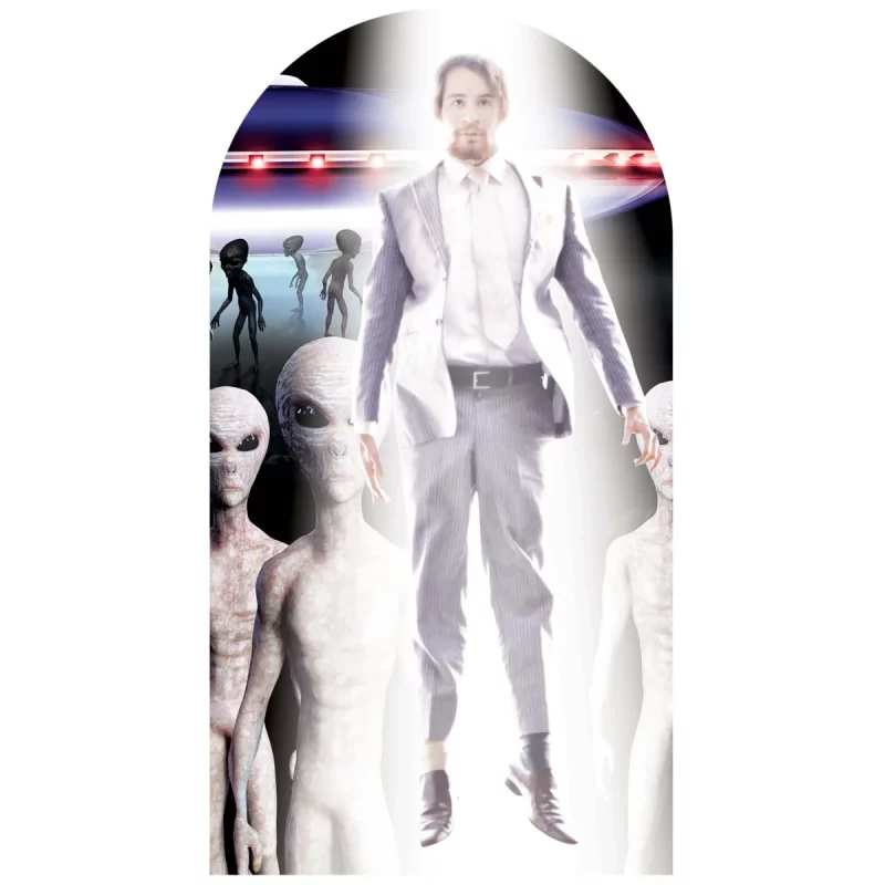 SC1096 Alien Abduction Lifesize Stand-In Cardboard Cutout Standee Front