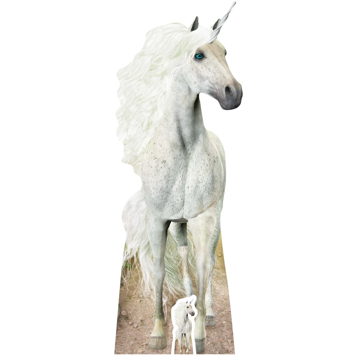 SC1097 Unicorn (Mythical Creature) Lifesize + Mini Cardboard Cutout Standee Front