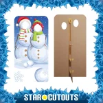 SC1157 Christmas Snowmen Lifesize Stand-In Cardboard Cutout Standee Frame