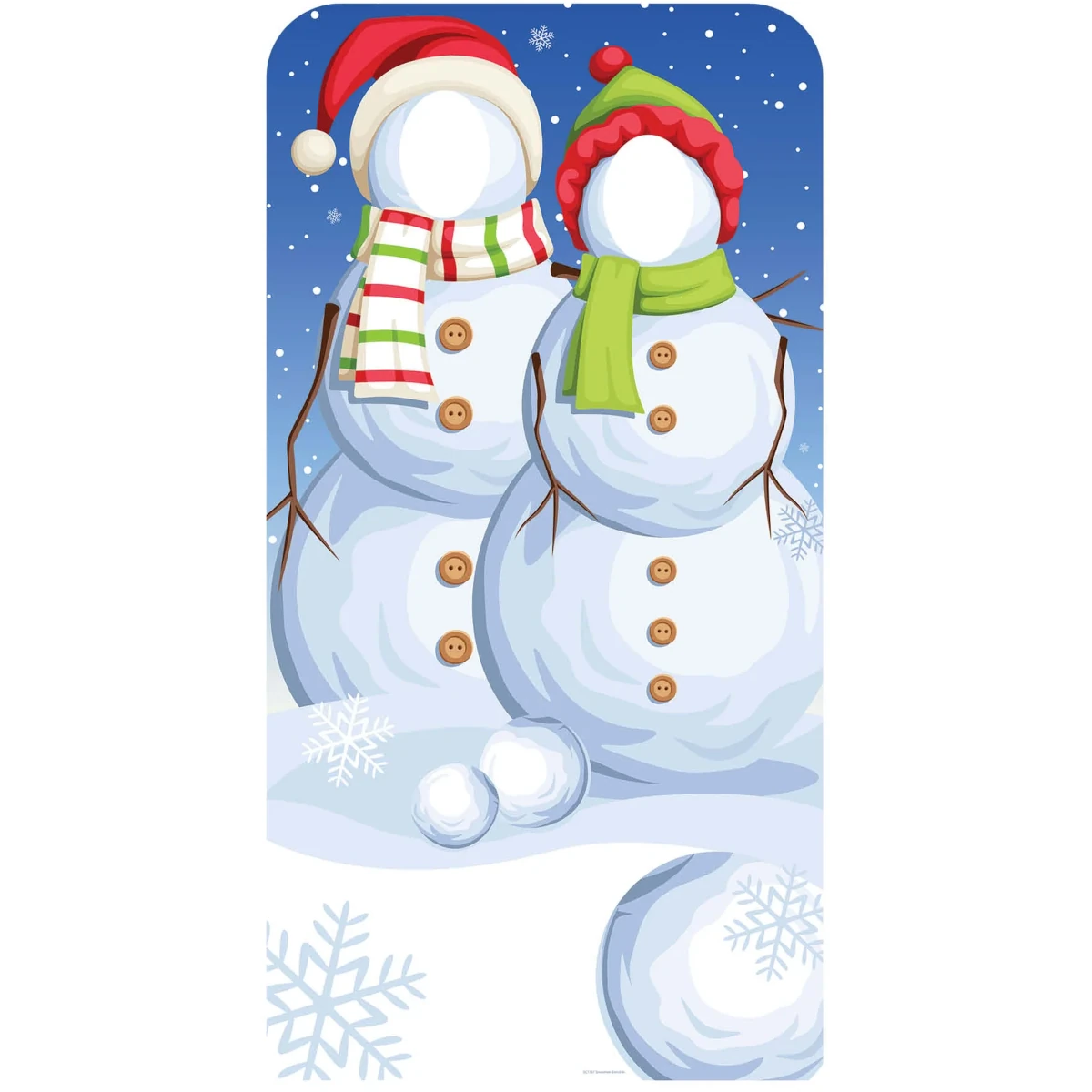 SC1157 Christmas Snowmen Lifesize Stand-In Cardboard Cutout Standee