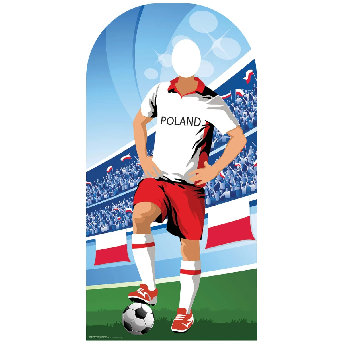 SC1166 Poland (World CupEuros Football) Lifesize Stand-In Cardboard Cutout Standee Front