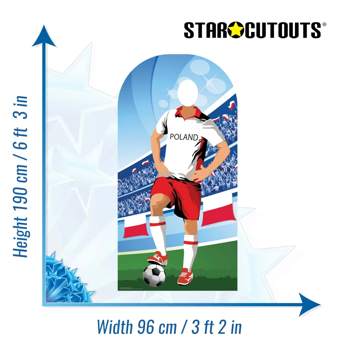 SC1166 Poland (World CupEuros Football) Lifesize Stand-In Cardboard Cutout Standee Size
