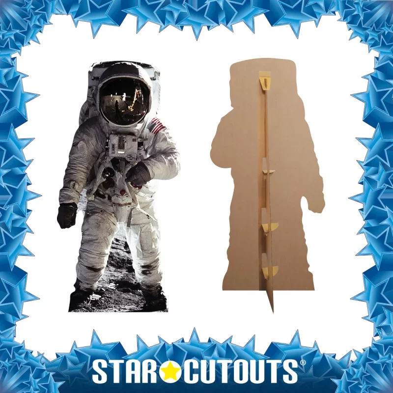 SC119 Buzz Aldrin 'Moon Landing' (American Former Astronaut) Lifesize Cardboard Cutout Standee Frame