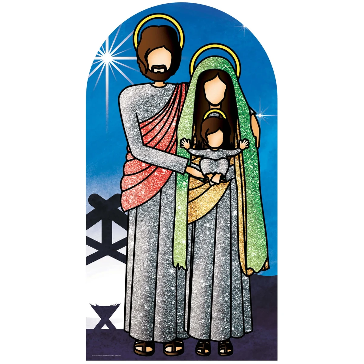 SC1237 Holy Religious Sacred Family 'Nightfall' Lifesize Stand-In Cardboard Cutout Standee Front