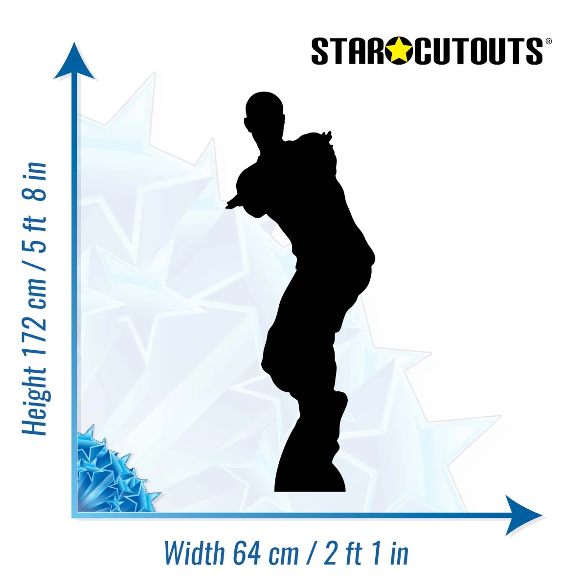 SC1403 Dancing Gamer (Silhouette) Single Pack Lifesize Cardboard Cutout Standee Size