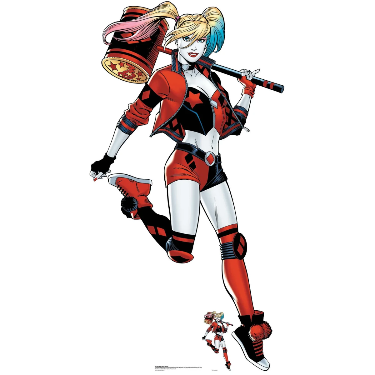SC1464 Harley Quinn 'Mallet' (DC Comics) Official Lifesize + Mini Cardboard Cutout Standee Front