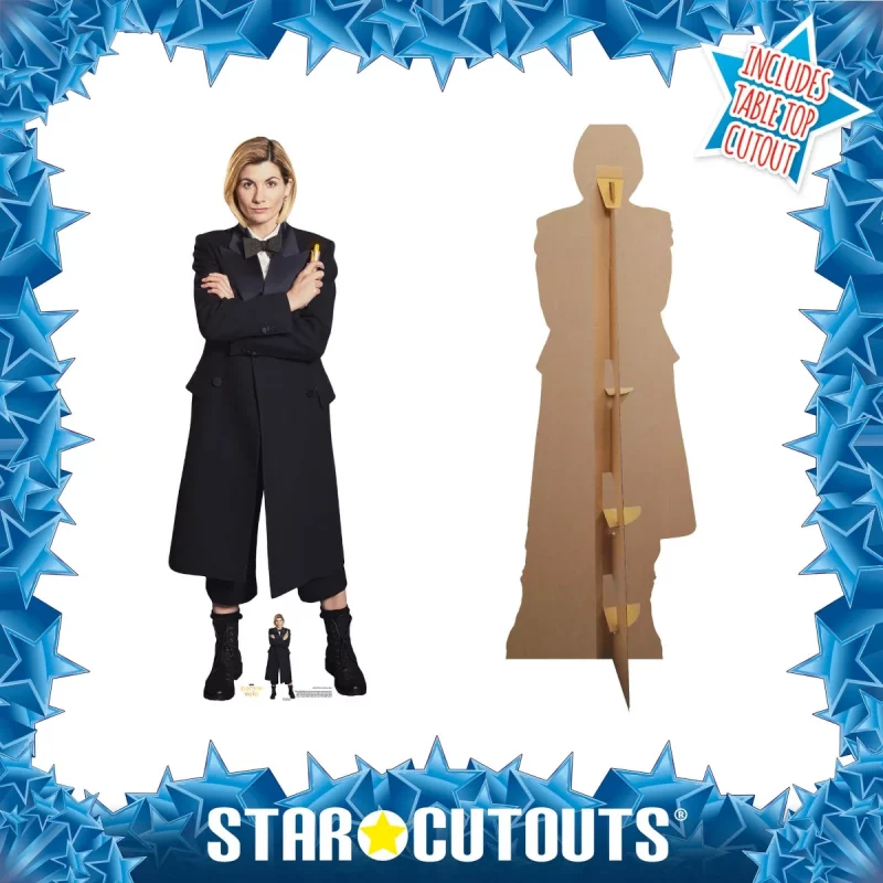 SC1517 The Thirteenth Doctor 'Jodie Whittaker' (Doctor Who) Lifesize + Mini Cardboard Cutout Standee Frame