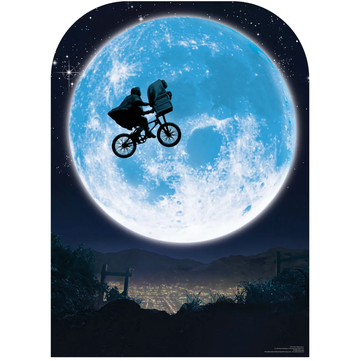 SC1573 E.T. Full Moon Cycle Flight Scene Setter Official Cardboard Cutout Standee Front