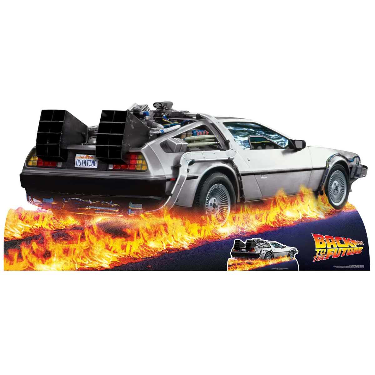 SC1574 DeLorean Car (Back To The Future) Official Large + Mini Cardboard Cutout Standee Front