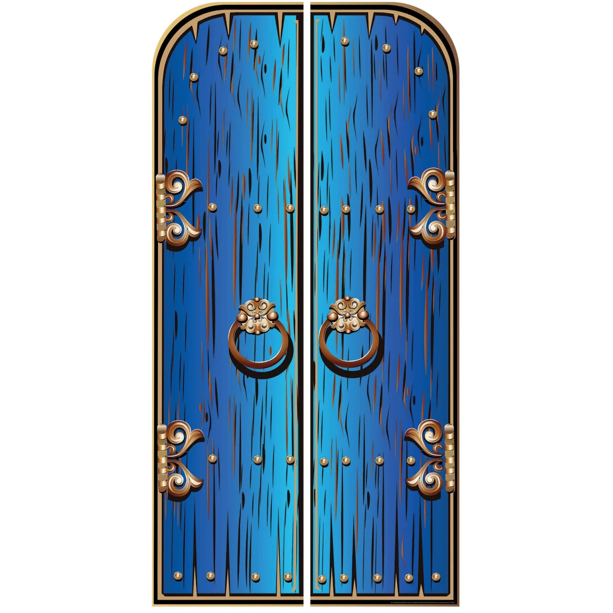 SC1575 Blue Fantasy Magical Fairy Double Doors Large Cardboard Cutout Standee Front