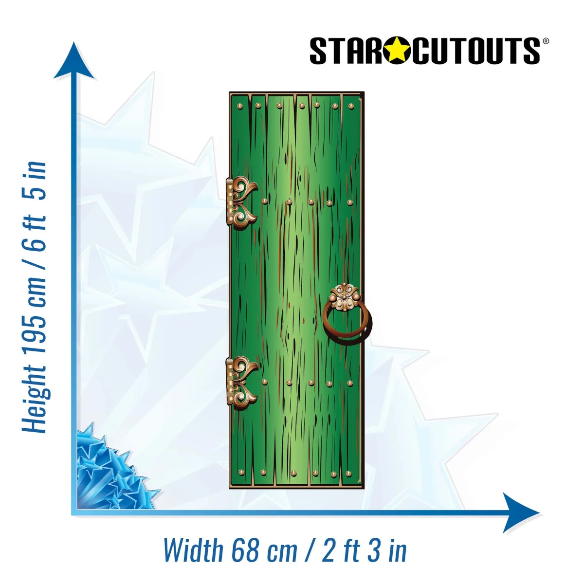 SC1595 Green Fantasy Magical Fairy Single Door Large Cardboard Cutout Standee Size