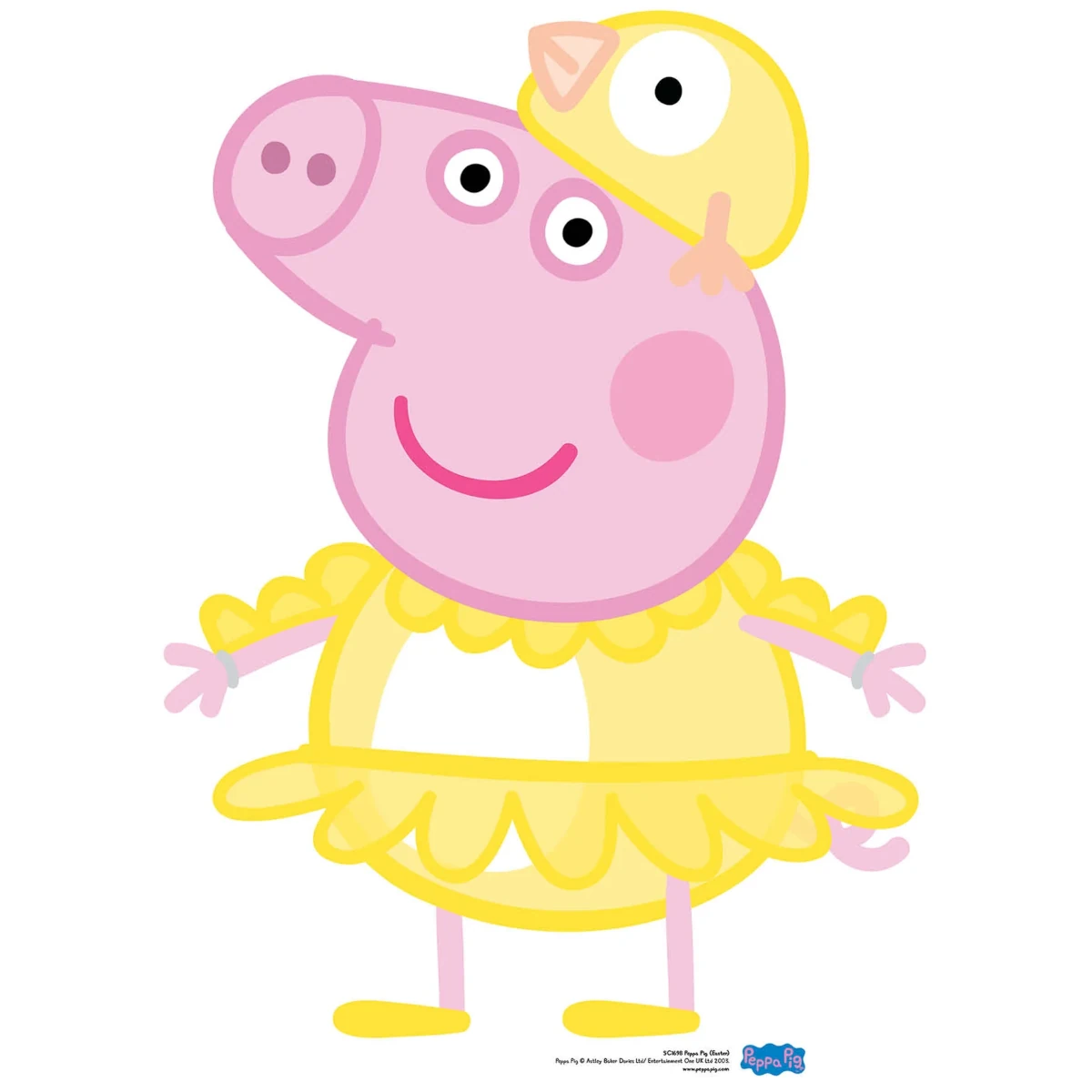 SC1698 Peppa Pig 'Easter Chick' Official Mini Cardboard Cutout Standee Front