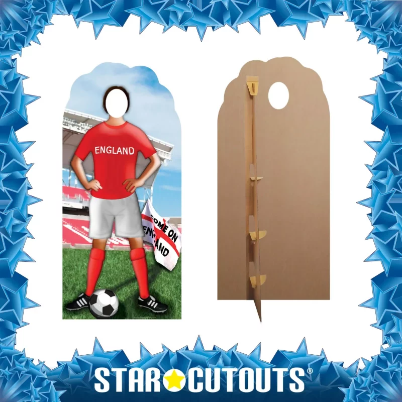 SC199 England Footballer Lifesize Stand-In Cardboard Cutout Standee Frame