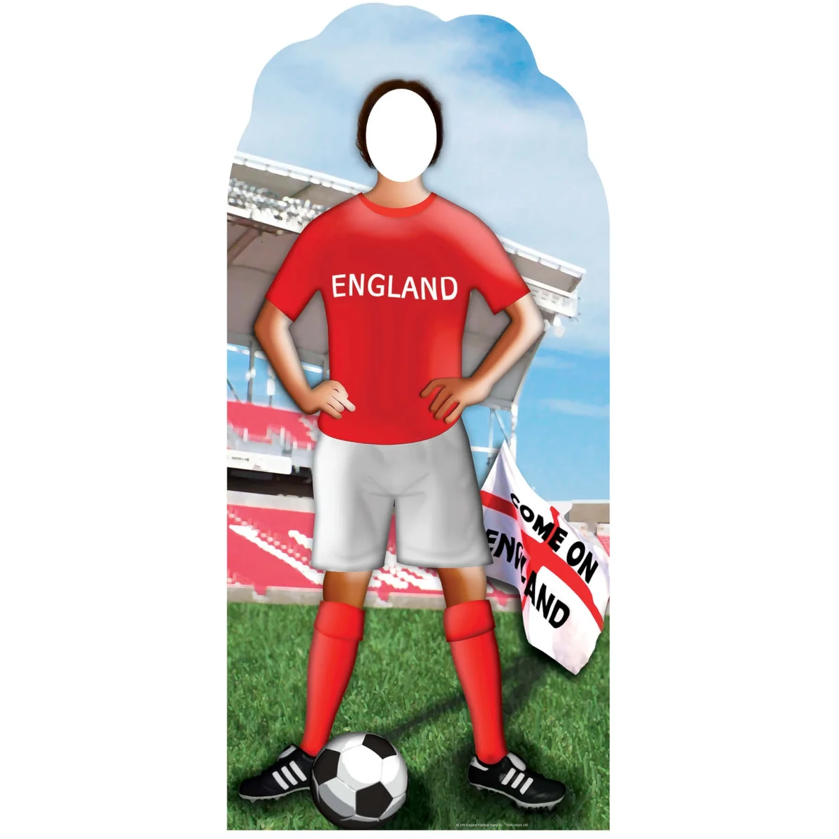 SC199 England Footballer Lifesize Stand-In Cardboard Cutout Standee Front