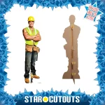 SC2157 Construction Worker (Chippendales) Official Lifesize + Mini Cardboard Cutout Standee Frame