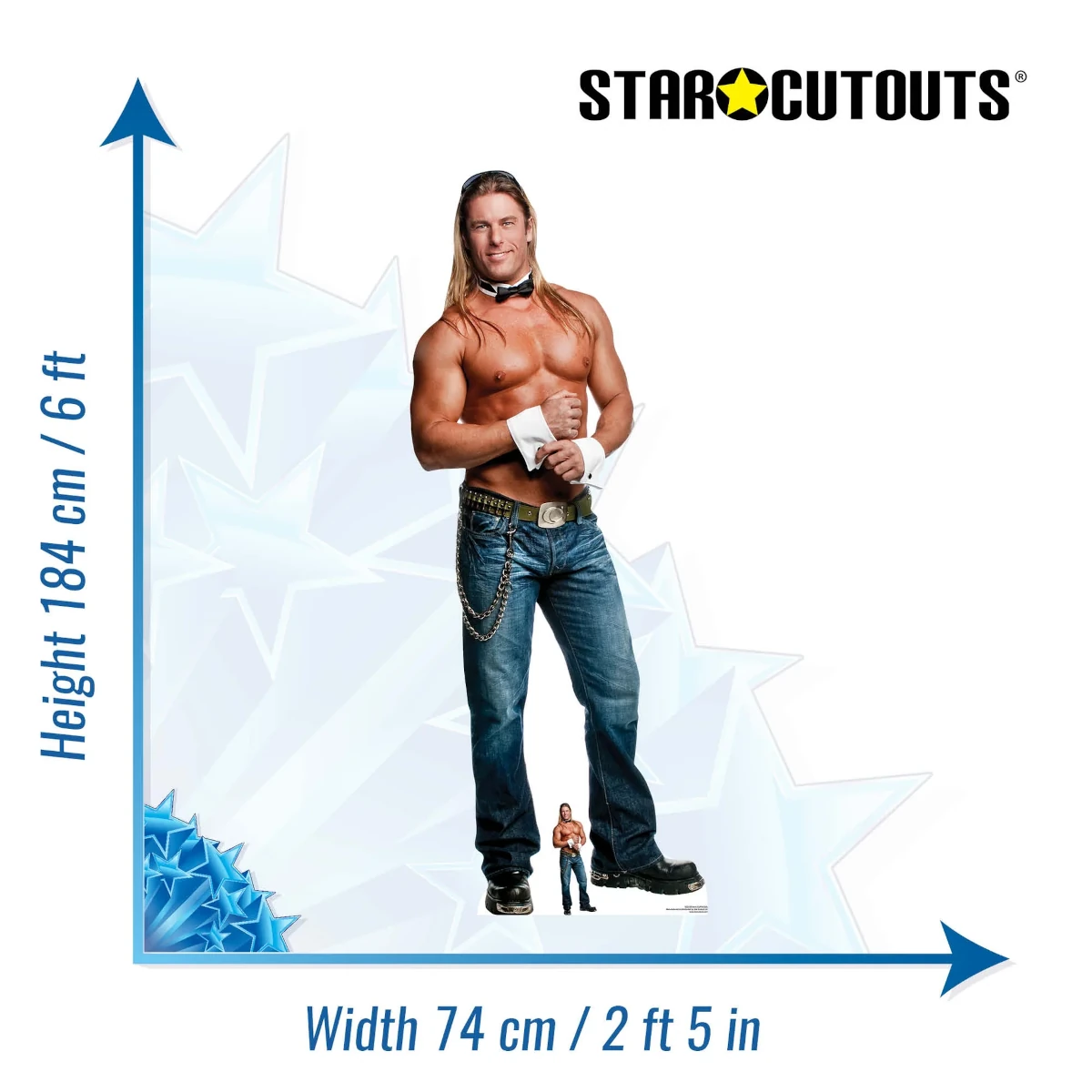SC2158 Kevin Cornell 'Bow Tie & Shirt Cuffs' (Chippendales) Official Lifesize + Mini Cardboard Cutout Standee Size