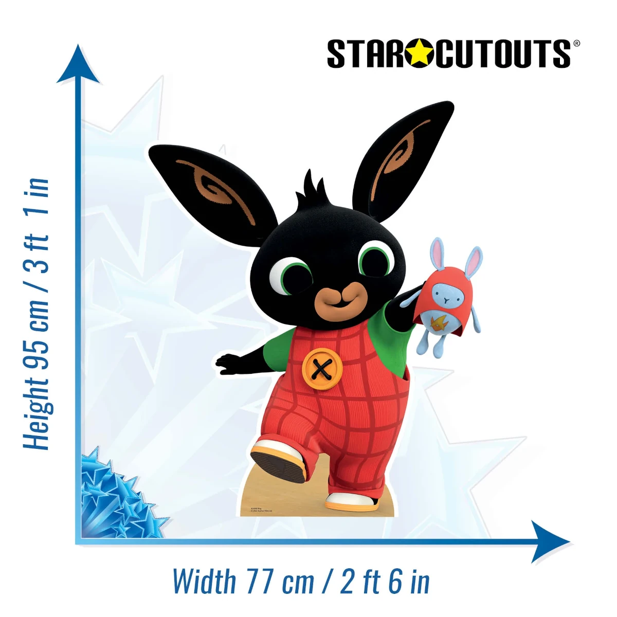 SC4046 Bing Bunny Rabbit (Bing) Official Lifesize Cardboard Cutout Standee Size