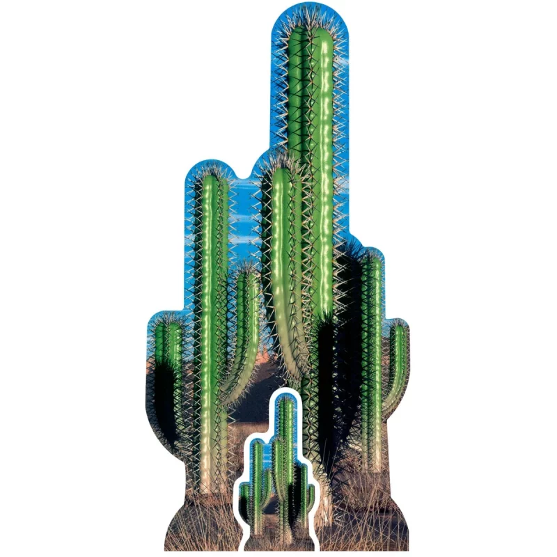 SC584 Cactus Group Large + Mini Cardboard Cutout Standee Front